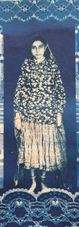 Performer, 18x12 inches, Cyanotype on paper