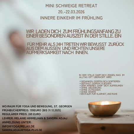 Mini Schweige Retreat vom 20.-22.März 2026