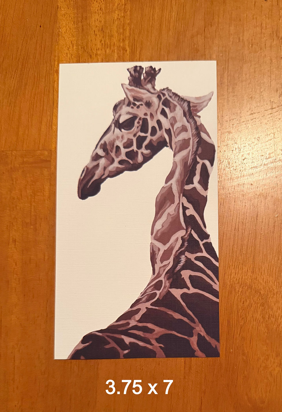 brown giraffe with a white background