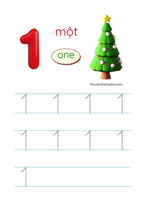 Tô Chữ Số - download Tập Viết Số từ 1 đến 10🎅Chủ Đề Noel Hình 3D siêu đẹp🎄 Font Tập Viết Tiểu Học