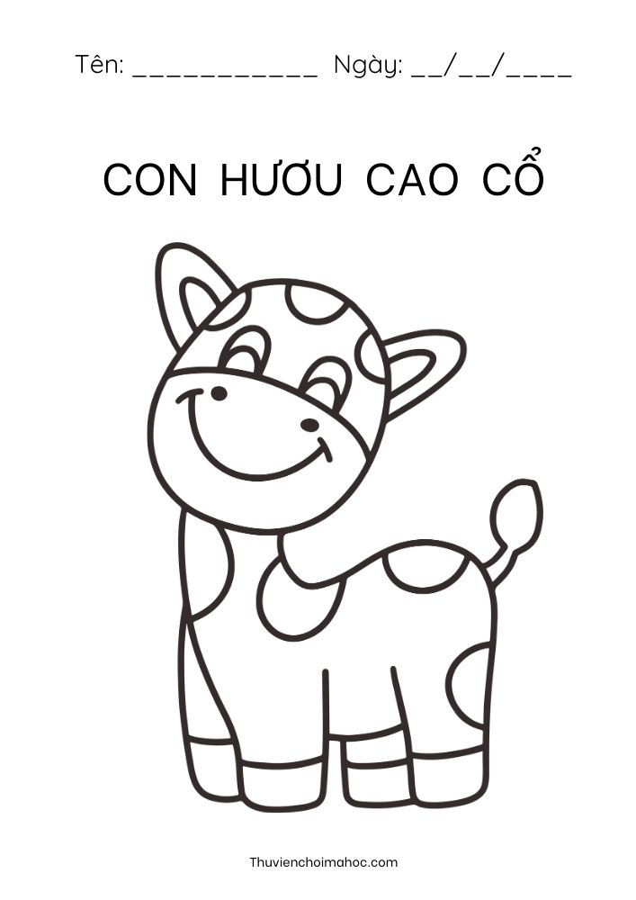 HÌnh vẽ con hươu cao cổ