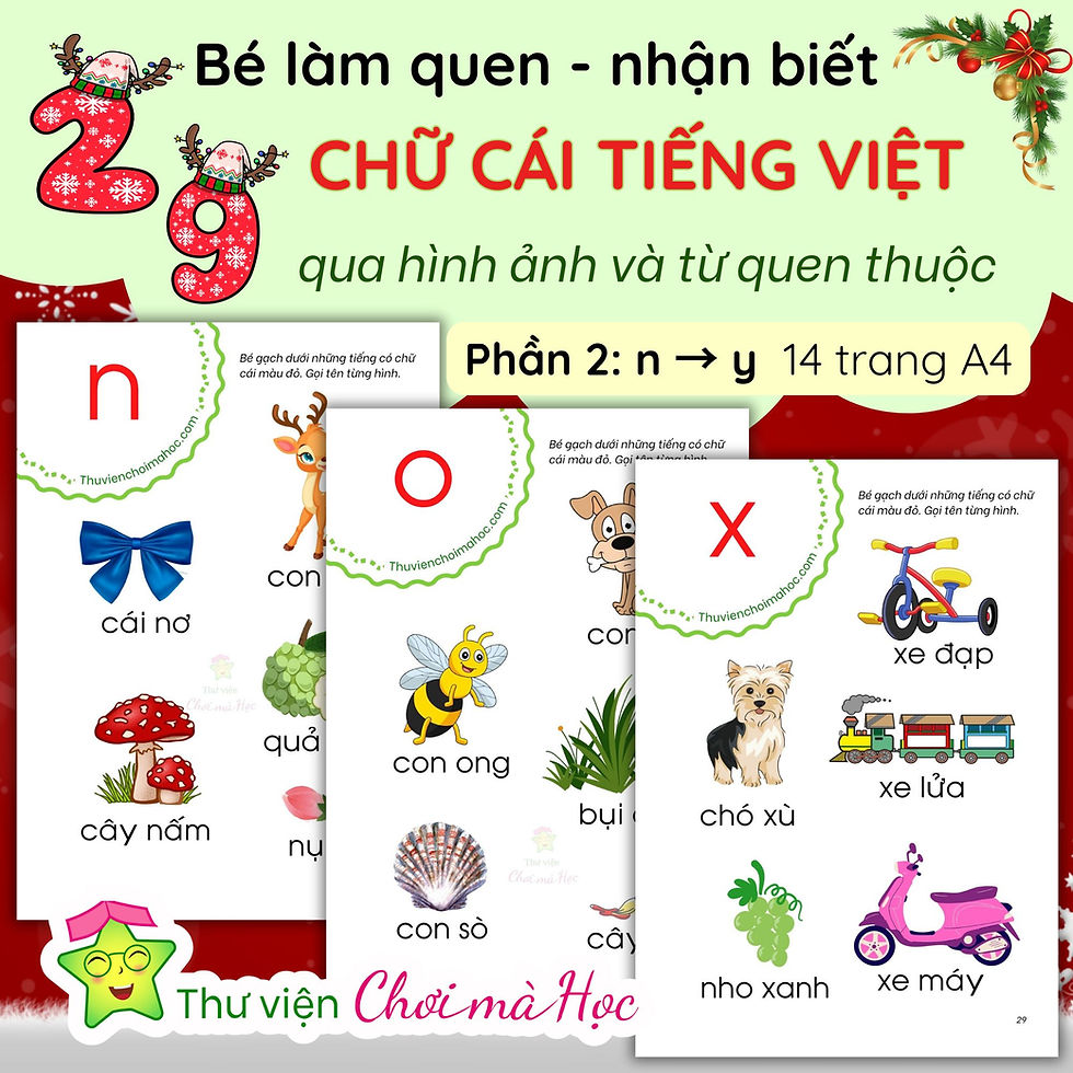 Nhận biết 29 chữ cái tiếng Việt qua hình ảnh và từ quen thuộc | Phần 2 (n → y) | Bảng chữ cái tiếng Việt Tiếng Việt 