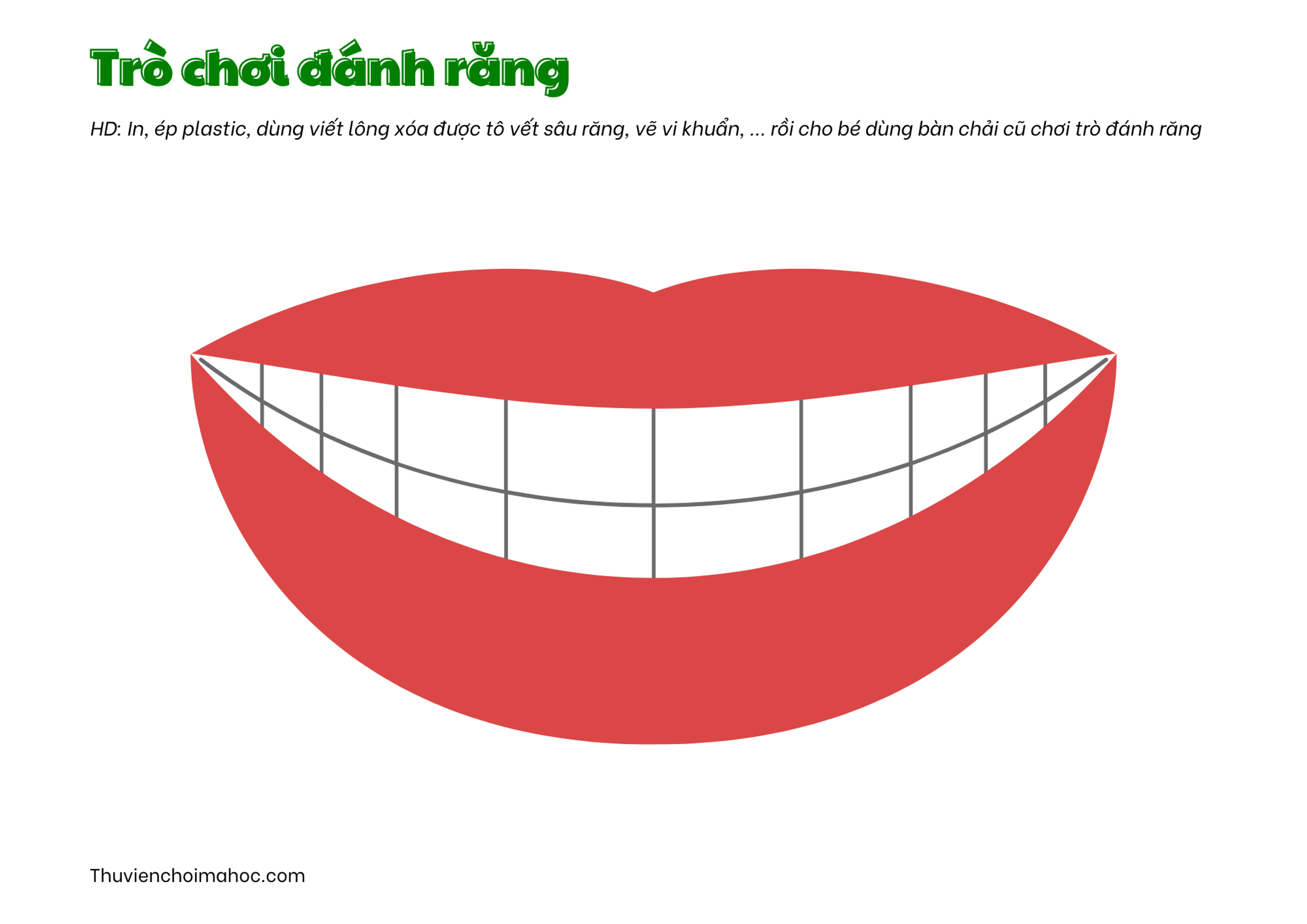 Hình cái miệng | Chủ đề răng miệng | File gốc pdf