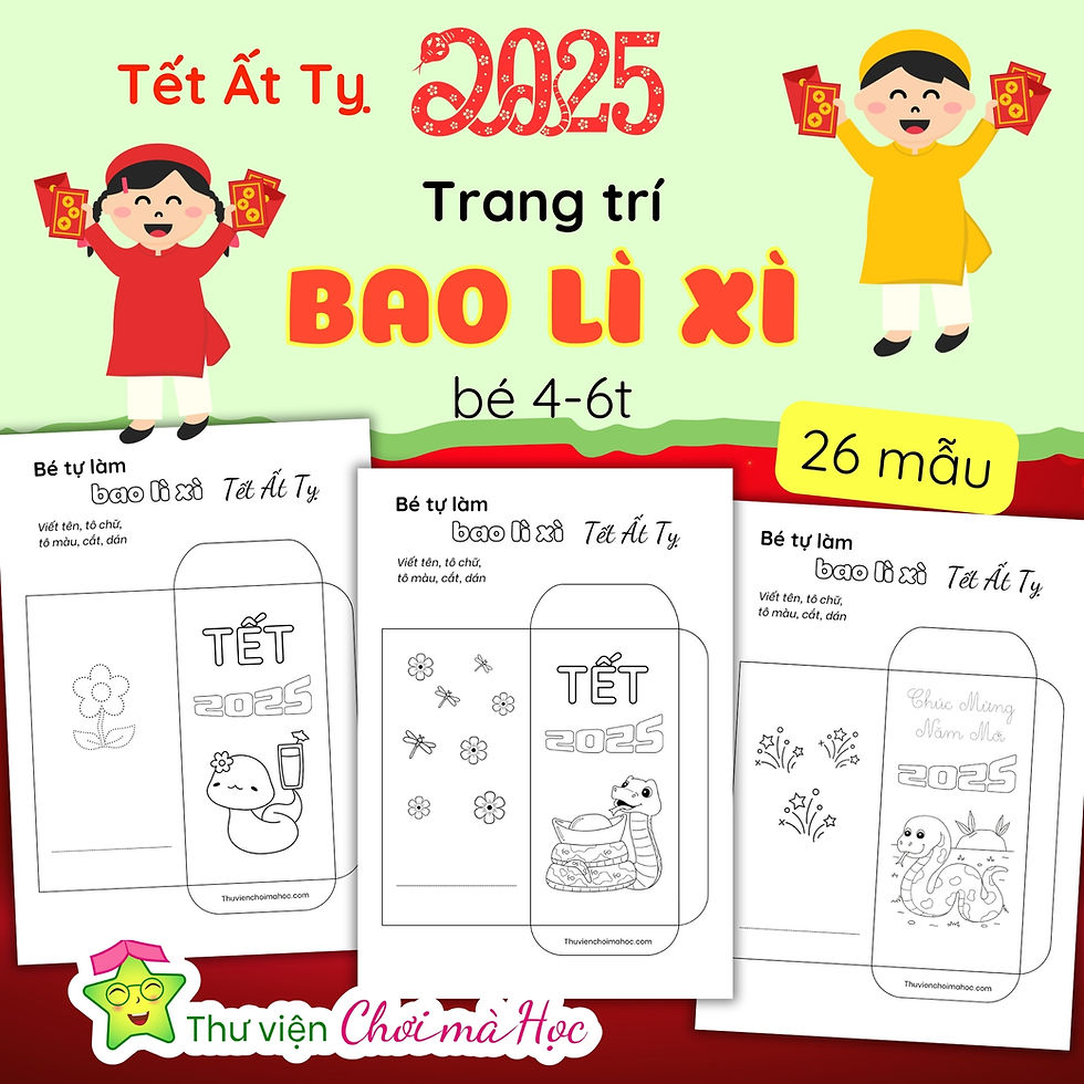 Mẫu Trang Trí Bao Lì Xì cho bé