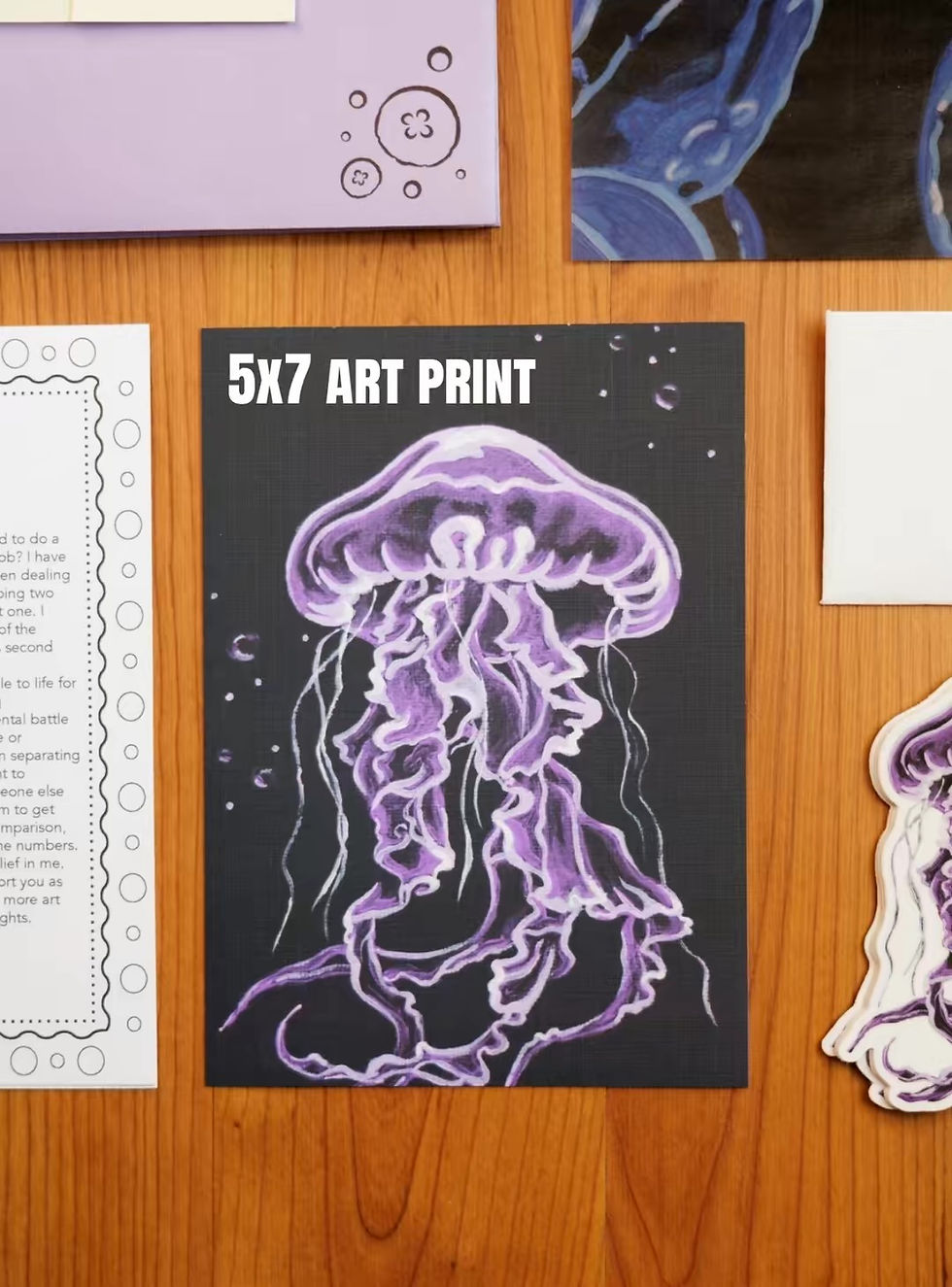jellyfish print of a purple jellyfish