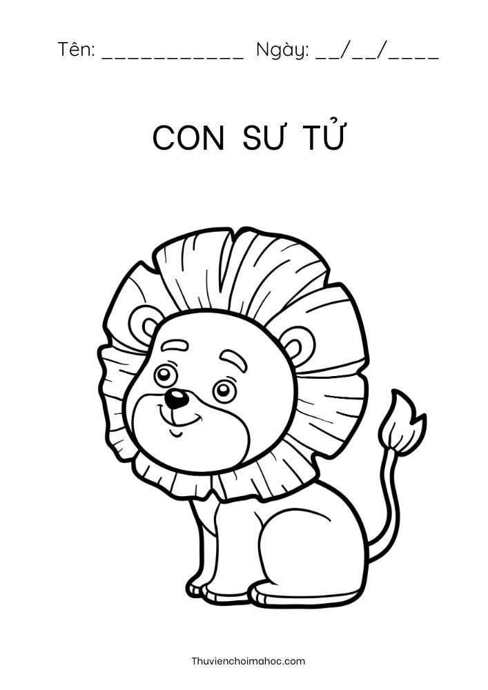 hình vẽ con sư tử