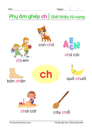 Bộ nhận biết 11 phụ âm ghép | Giới thiệu từ vựng