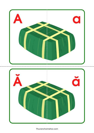 Ghép cặp chữ hoa - chữ thường | Nhận biết chữ cái | Font in | Bánh chưng Tết 2023 | VIP-TV045