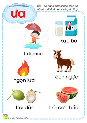 Nhận Biết Vần "ưa" | Ghép Vần Với Nguyên Âm Đôi | Tiếng Việt Tiền Tiểu Học