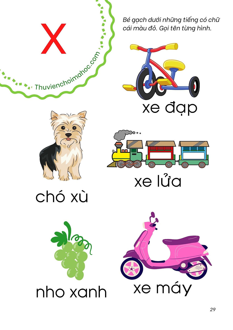 Bài tập Nhận biết chữ m - Bảng chữ cái tiếng Việt