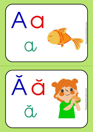 Bảng chữ cái tiếng Việt | Sách Chân trời sáng tạo | Thẻ A5