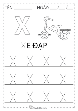 Tập viết chữ cái in HOA từ O đến Y | Tô màu