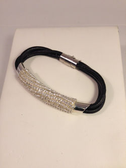 Passive Aggressive hand knuckleduster. Leather/crystal