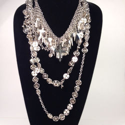 Crucify Me & Press stud necklaces shown