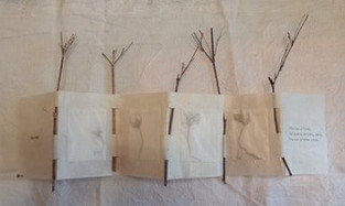Accordian book with twigs