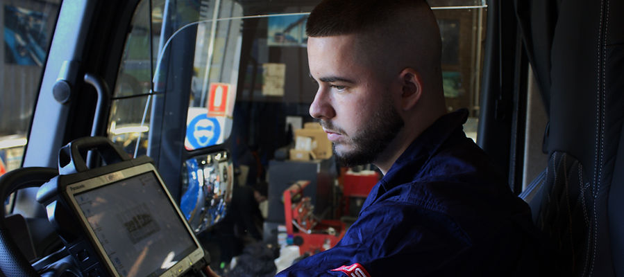 Actros Technician In Driver Seat