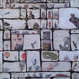 Grand Monde Bleu 1, tech Mixte-Collage,