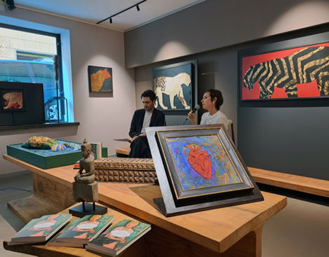 Madaudo, incontro Letture in Mostra con Francesca Sensini durante la mostra  "Materie" presso la Galleria Aquilani & Sons