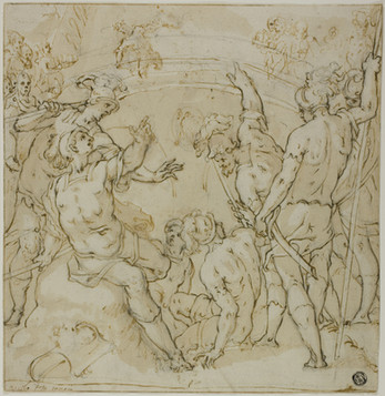 Pomarancio, Studio per il duello tra Eraclio e Cosroe (1582), Art Institute of Chicago
