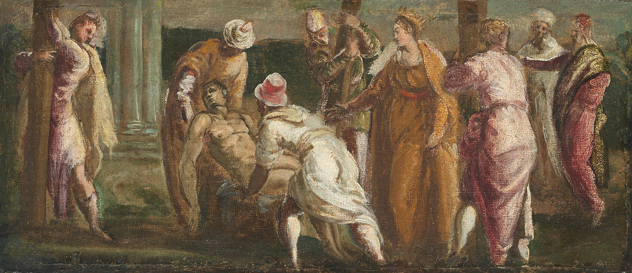 Tintoretto, Sant'Elena testa la Vera Croce (1545 ca.)