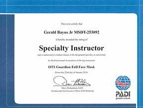 Ocean Technology Systems, OTS, Guardian Full Face Mask Training