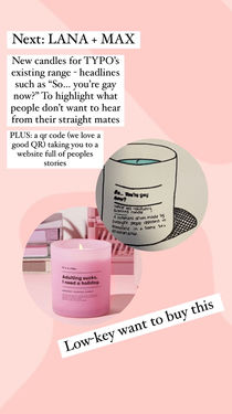Typo Candles - Lana + Max
