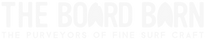 the board barn logo white