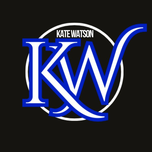 New Logo Black/Blue Sticker Kate Watson