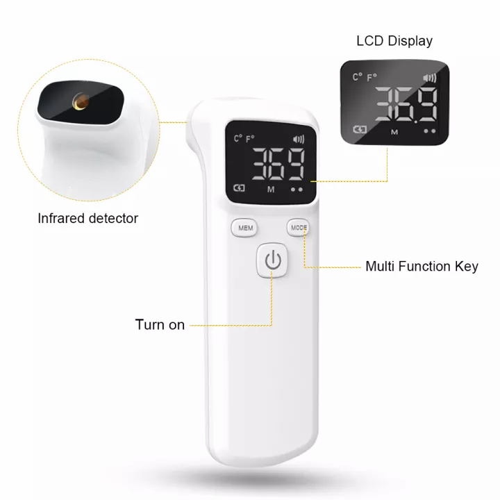 Thumbnail: Smart Sensor Infrared Non Contact LCD Display Handheld Thermometer