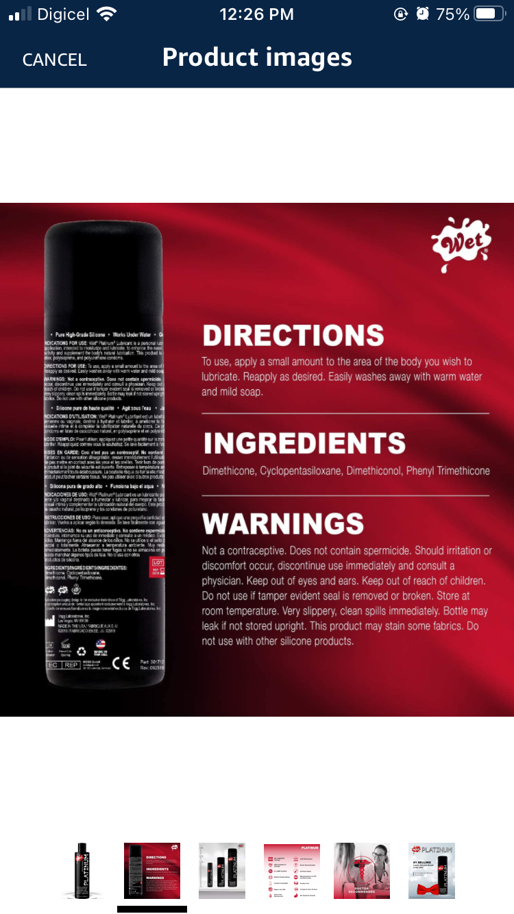 Thumbnail: Platinum Silicone lube 