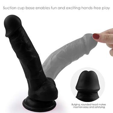 Thumbnail: Realistic Ultra-Soft Dildo for Beginners with Flared Suction Cup Base