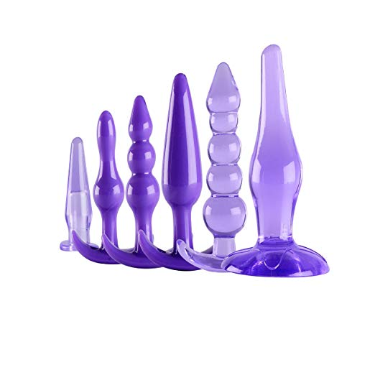6PCS Anal Trainer Kit Butt Plugs Beginner Set Medical Silicone Prostate Massager