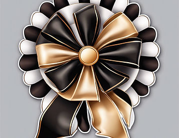 a rosette ribbon brown black and white.jpg