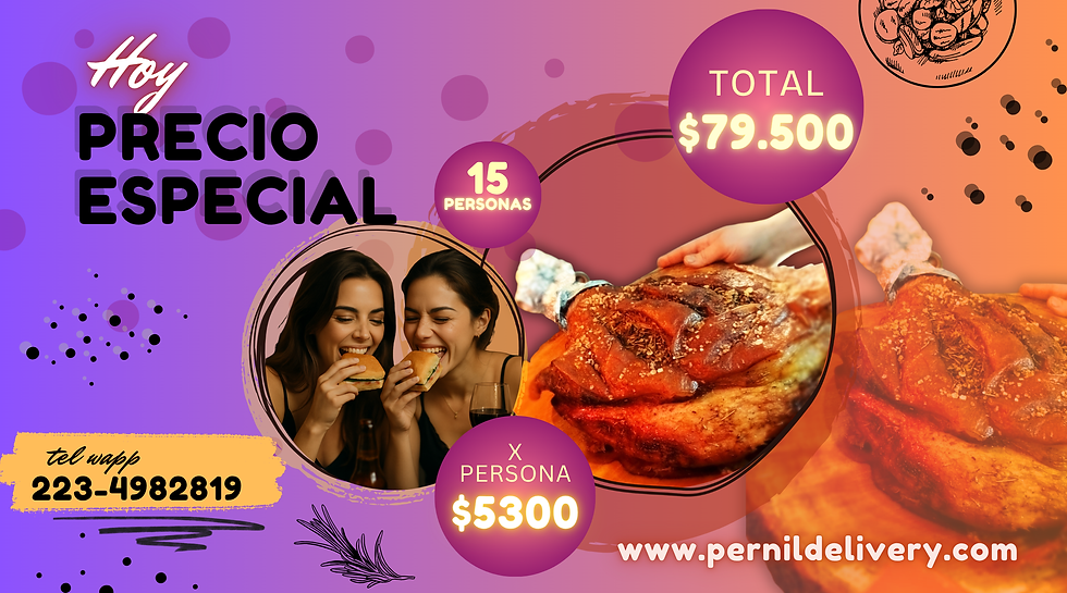 Super precio de Pernil, una de nuestras promociones mensuales de pernil en MdQ y zona