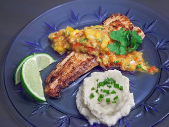 Whole30 Mahi Mahi with Mango Salsa