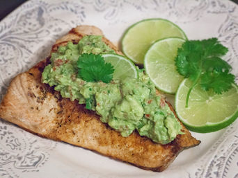 Whole30 Zesty Guac-Topped Salmon