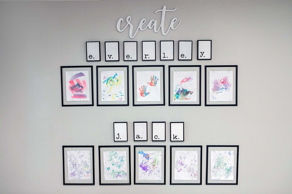 Kids' Art Display Wall