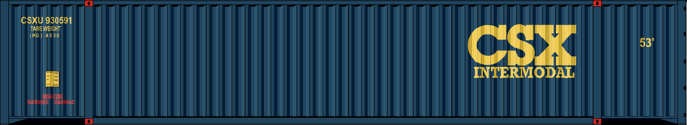 N - CXS INTERMODAL 53' Corrugated Blue