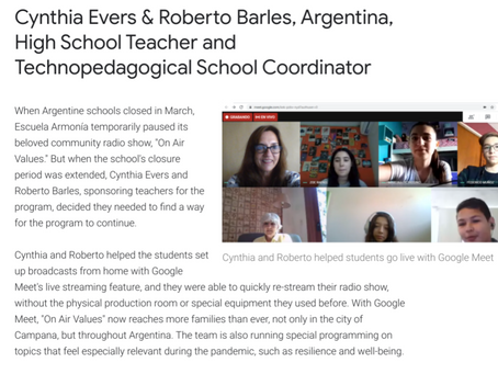 Google Global selecciona 4 proyectos de docentes en el mundo en el Día del Maestro Internacional