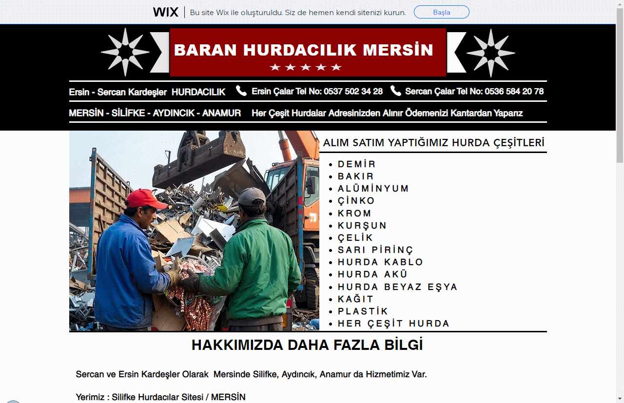 baran hurdacılık sitesi