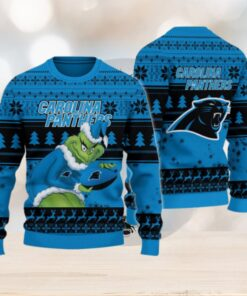 Carolina Panthers Grinch Ugly Christmas Sweater