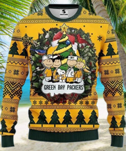 Peanuts Snoopy Green Bay Packers Ugly Christmas Sweater