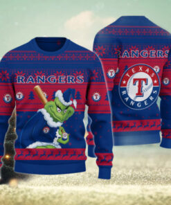 Texas Rangers Grinch Christmas Ugly Sweater
