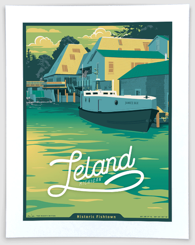 Fishtown, Leland - Michigan Travel Art Print | The Mighty Mitten