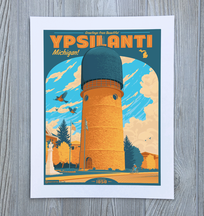 Thumbnail: Ypsilanti - Michigan Travel Art Print