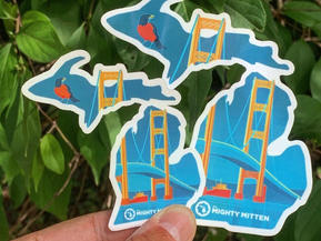 Colorful Michigan stickers