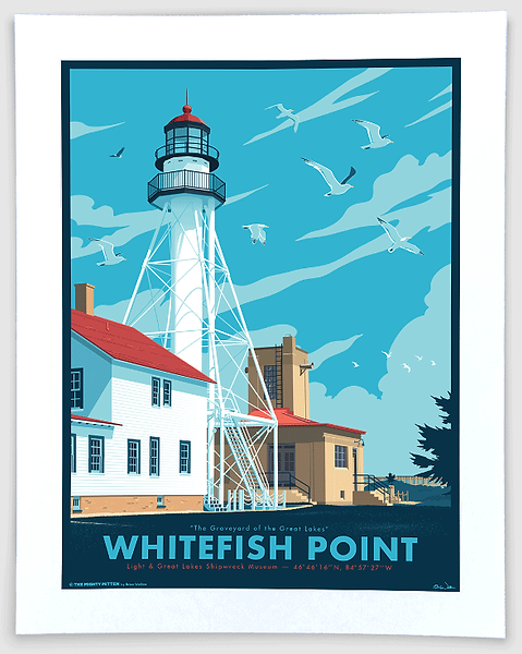 Whitefish Point - Michigan Travel Art Print | The Mighty Mitten