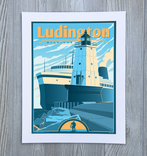 Ludington - Michigan Travel Art Print | The Mighty Mitten