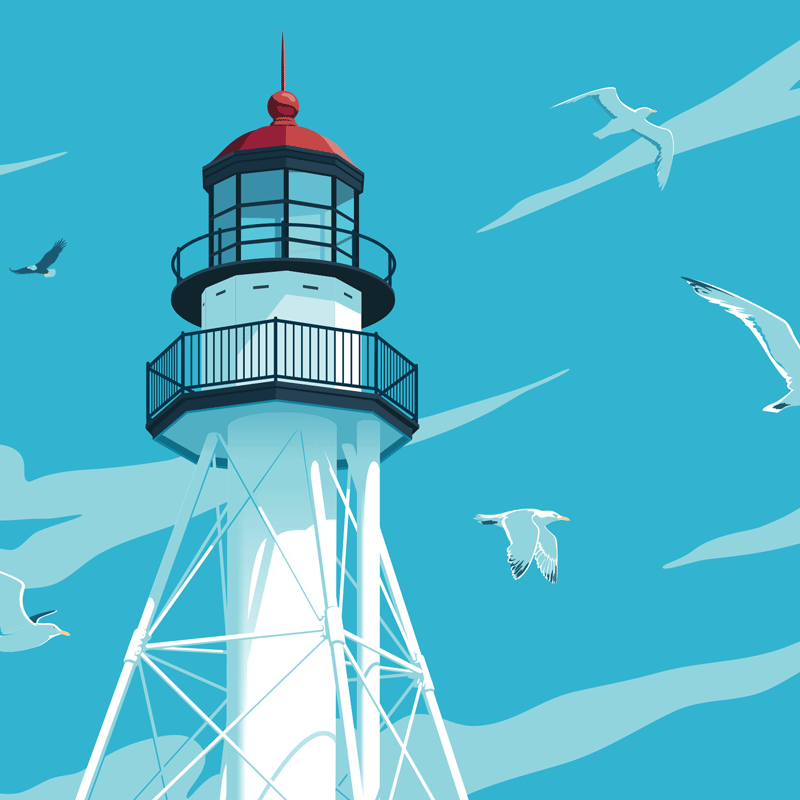 Thumbnail: Whitefish Point - Michigan Travel Art Print