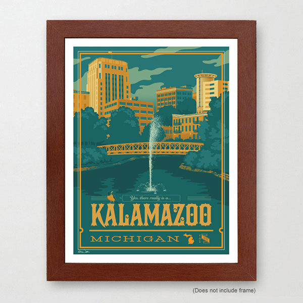 Thumbnail: Kalamazoo - Michigan Travel Art Print